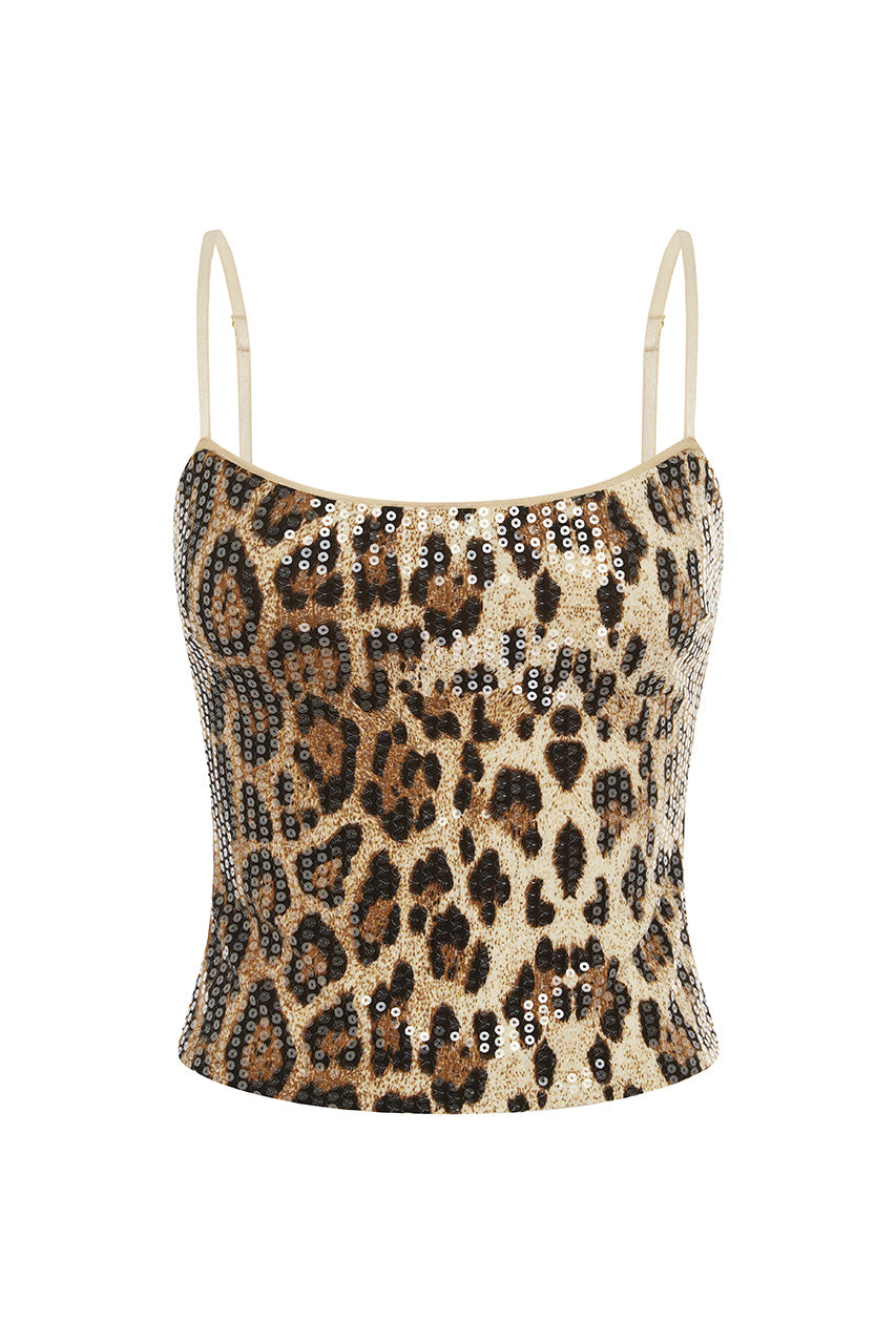 LYRA TOP - LEOPARD PRINT - LYRATOP
