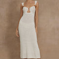 JUNO MIDI DRESS - IVORY