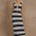 PANAMA MIDI DRESS - BLACK/SAND