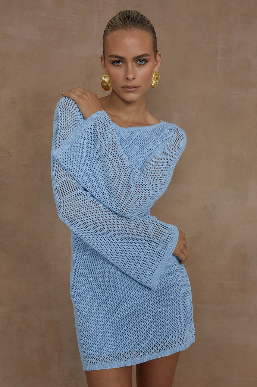 MARIS MINI DRESS - ICE BLUE - MADDY_POLLARD_RUNAWAY-145