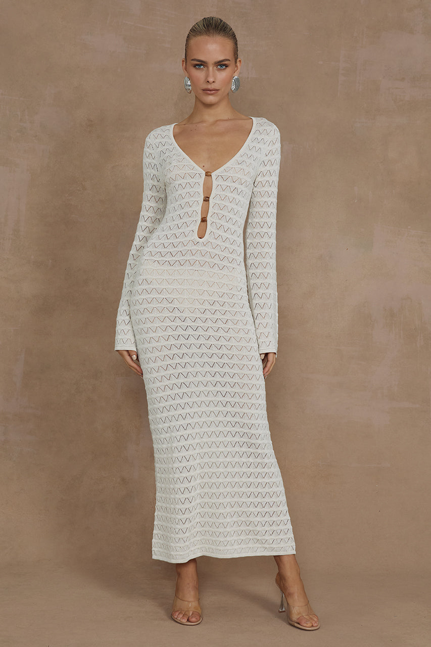 NYA MIDI DRESS - IVORY - MADDY_POLLARD_RUNAWAY-165