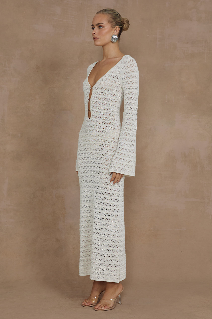 NYA MIDI DRESS - IVORY - MADDY_POLLARD_RUNAWAY-167