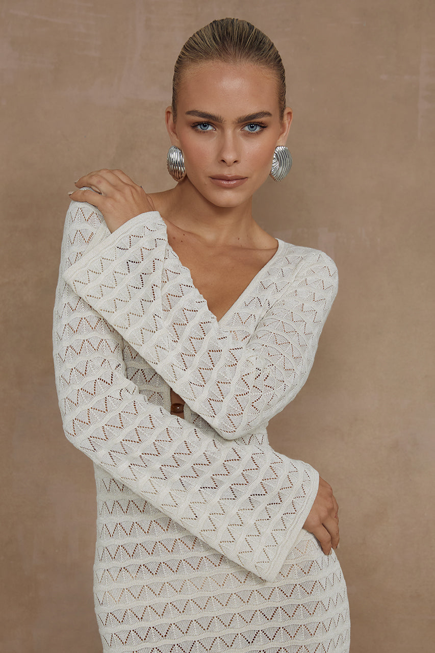 NYA MIDI DRESS - IVORY - MADDY_POLLARD_RUNAWAY-171