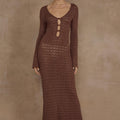 NYA MIDI DRESS - ESPRESSO