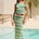 MAHLIA MIDI SKIRT - AQUA MULTI