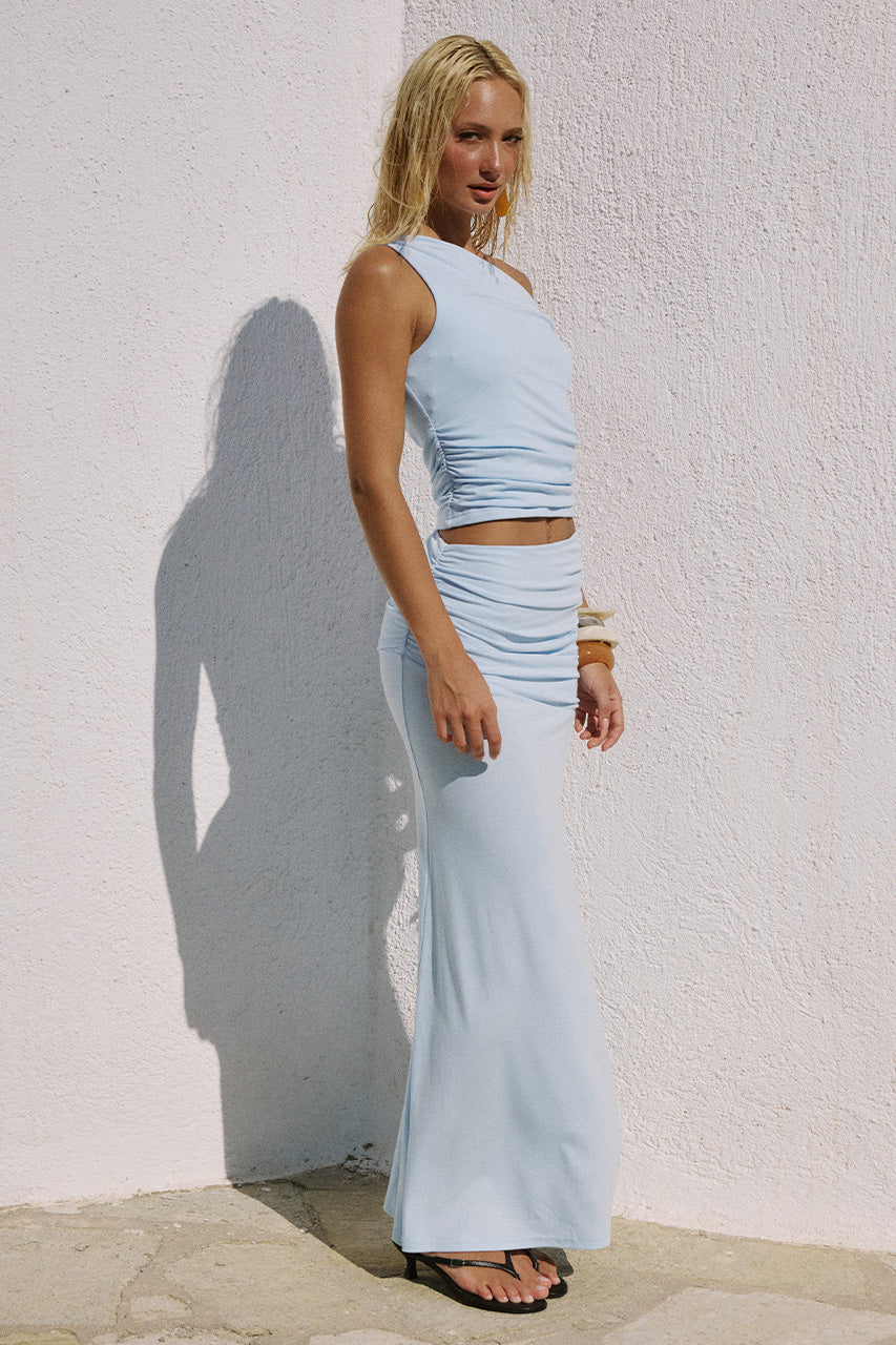 MALANI RUCHED MAXI SKIRT - BLUE - MALANIONESHOULDERTOPXMALANIRUCHEDMAXISKIRT-BLUE-1_361e9ca4-a3ba-4c2f-9cb1-9b70c3ef905b