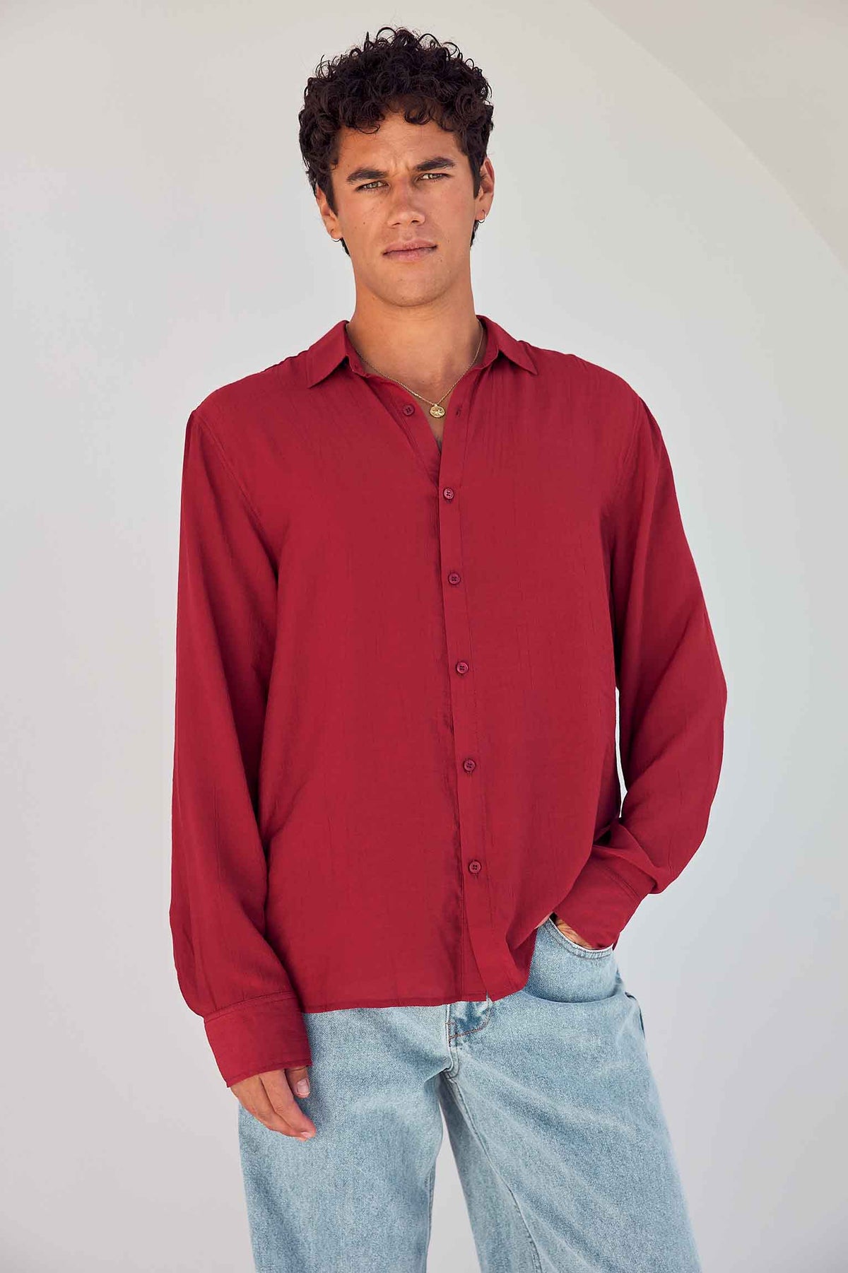 MALO LONG SLEEVE SHIRT - RED - MALOLONGSLEEVESHIRT-RED-2
