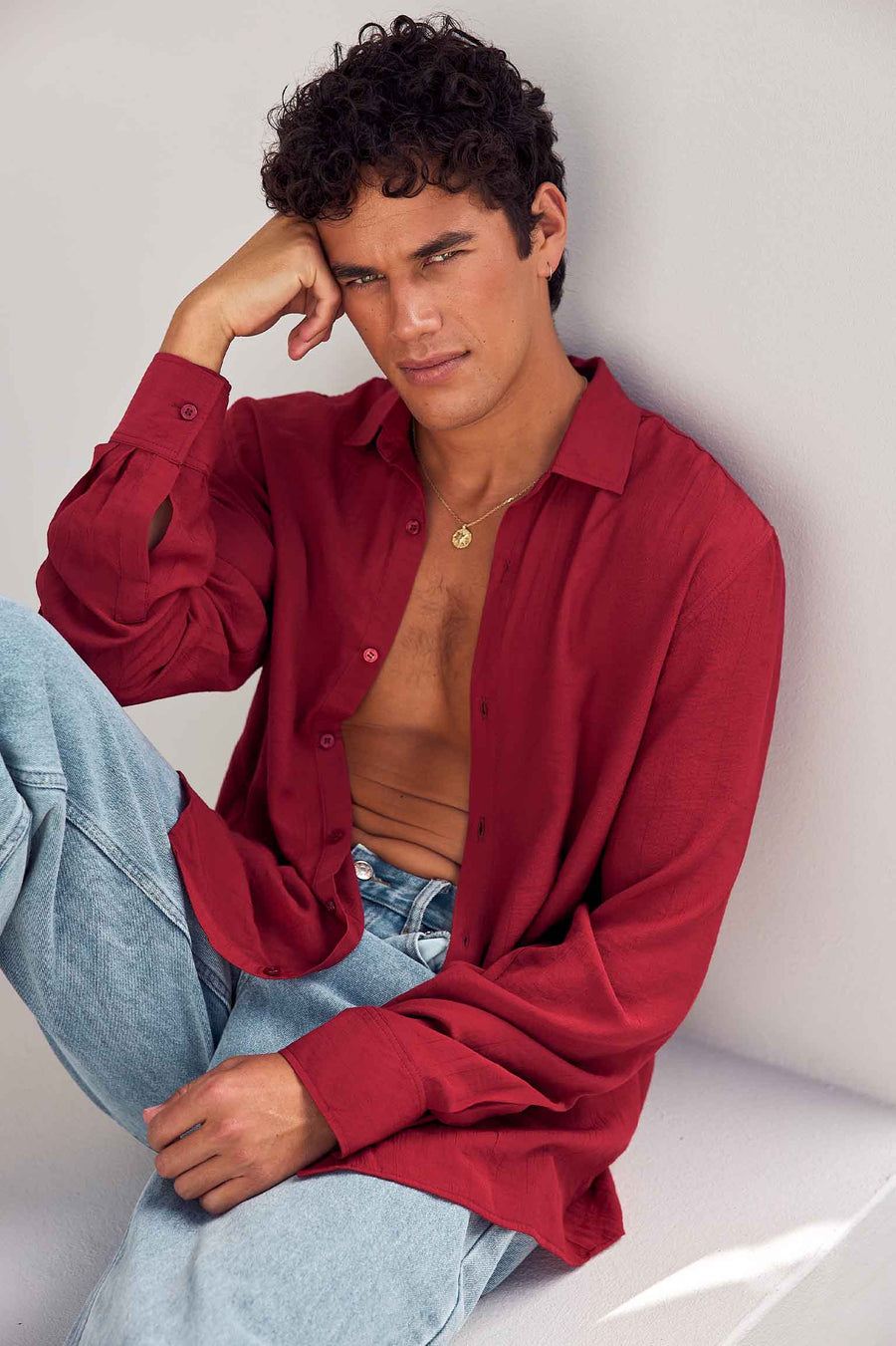 MALO LONG SLEEVE SHIRT - RED - MALOLONGSLEEVESHIRT-RED