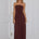 MALONE RUCHED STRAPLESS MAXI DRESS - ESPRESSO