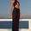 MANDI CROSS NECK CUTOUT MAXI DRESS - BLACK