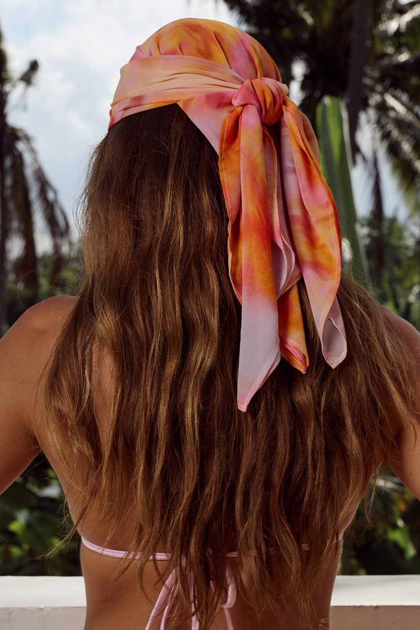 MARLEY HEAD SCARF - CORALI ORANGE - MARLEYHEADSCARF-CORALIORANGE