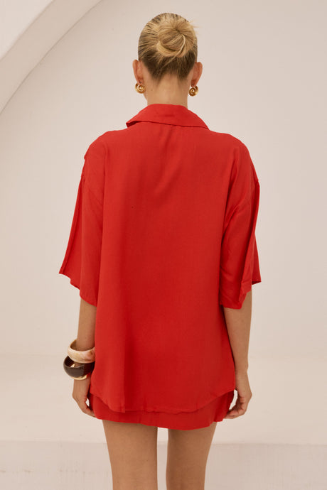 ADELYN SHIRT - RED