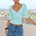 MATIAH V-NECK TOP - AQUA
