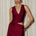 MAZINI DEEP PLUNGE MAXI DRESS - BERRY