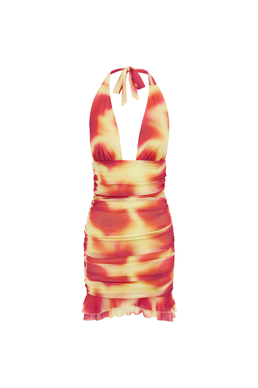 MELVINA MINI DRESS - MALINI PRINT - MELVINAMINIDRESS