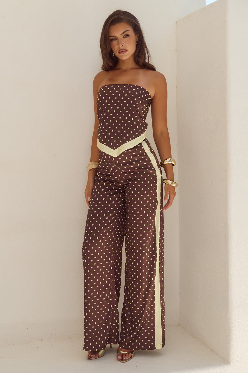 MILANI RELAXED SATIN PANT - CHOC/LEMON POLKA XXL - MILANISATINSCARFTOPXMILANIRELAXEDSATINPANT-CHOCLEMONPOLKA-01