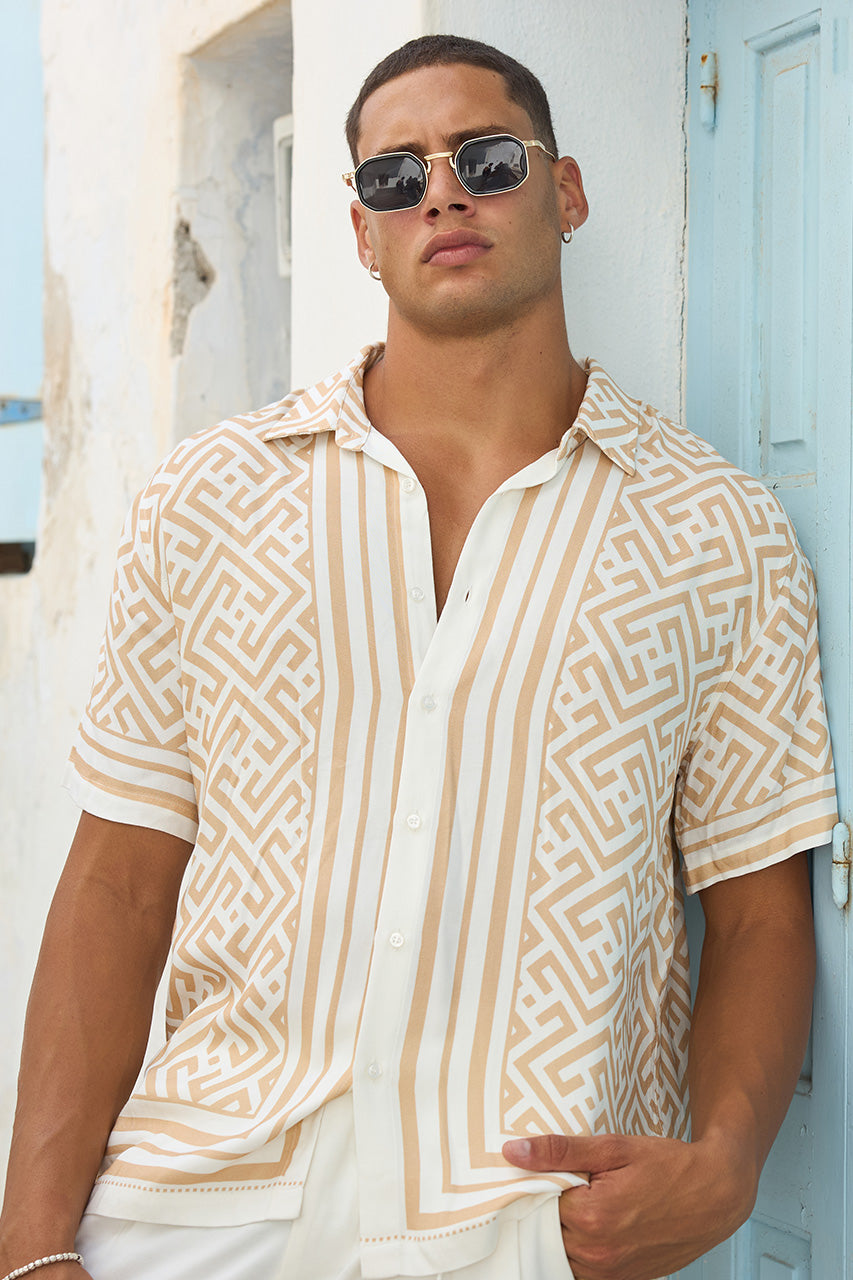 MIRKO SHIRT - WHITE/SAND - MIRKOSHIRT-WHITE_SANDXDAMONSHORTSWHITE_-1