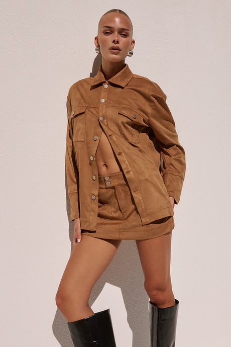 MONAH MINI SKIRT - OCHRE