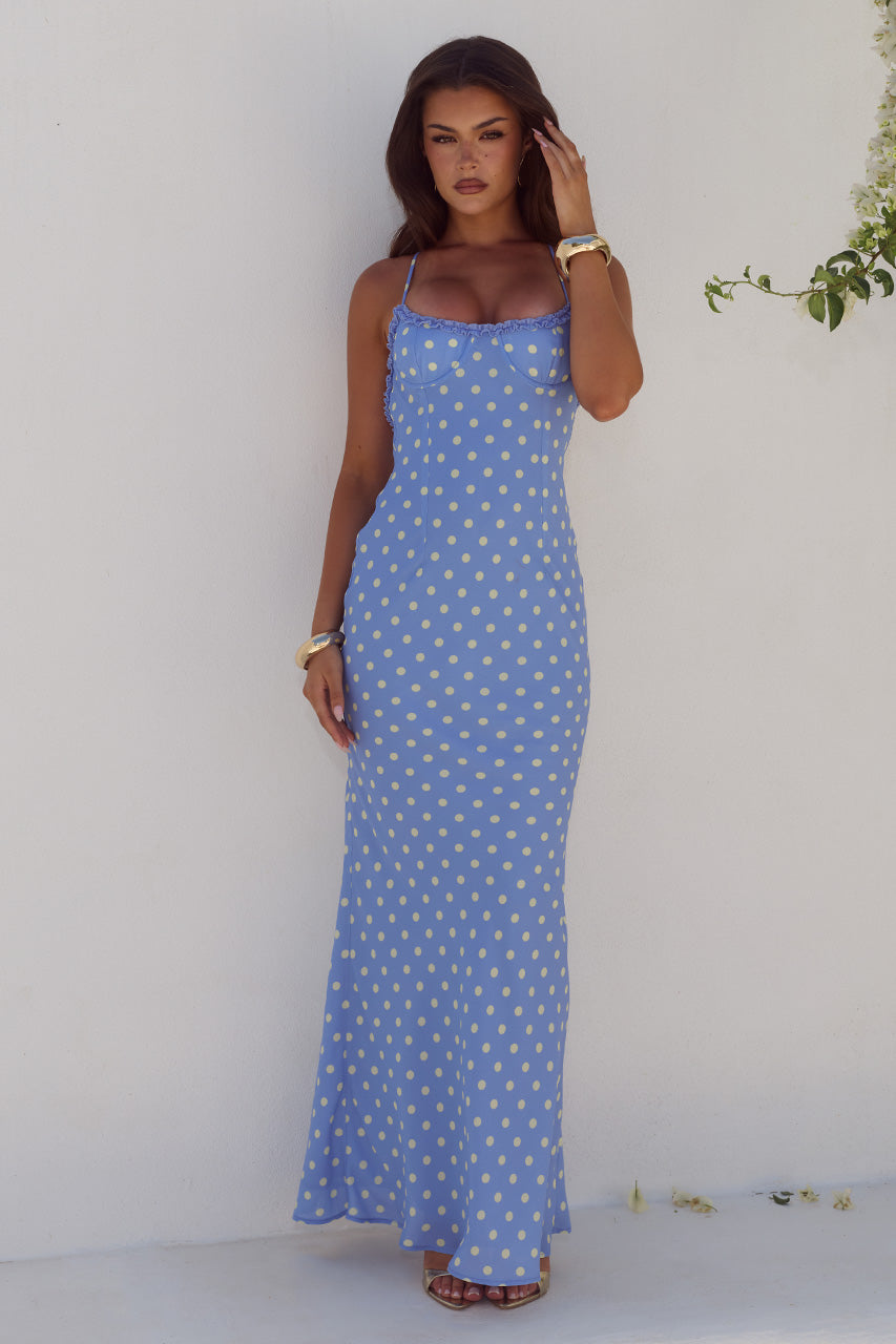 MONET CROSS BACK MAXI DRESS - PERIWINKLE/LEMON POLKA XXL - MONETCROSSBACKMAXIDRESS-PERIWINKLELEMONPOLKA-6