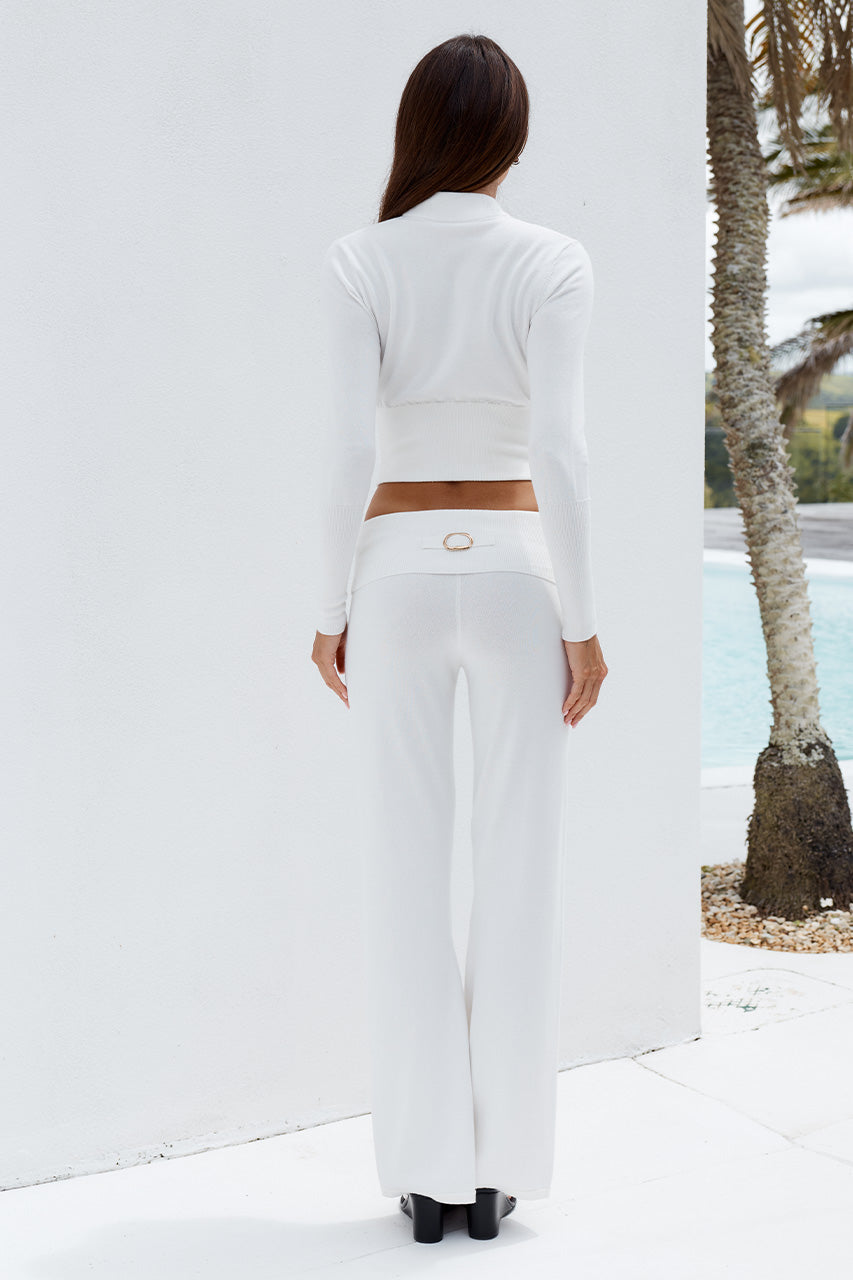 MONISHA FOLDOVER FLARE KNIT PANT - CREAM - MONISHACROPZIPUPKNITCARDIGANxMONISHAFOLDOVERFLAREKNITPANT-CREAM_-10
