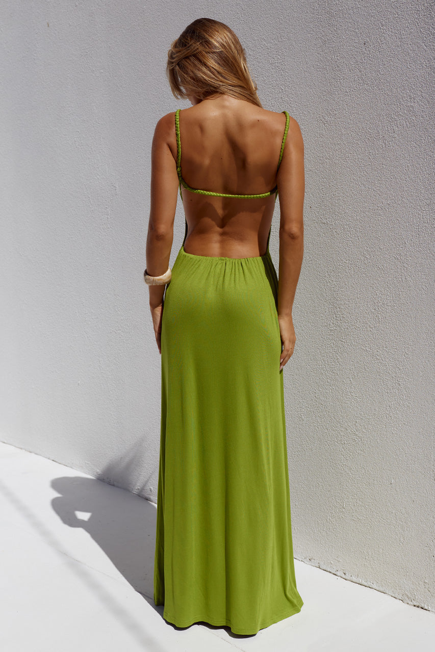 MYLA BRAIDED CUT OUT MAXI DRESS - KIWI - MYLABRAIDEDCUTOUTMAXIDRESS-KIWI-14
