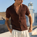 LIAM SHORT SLEEVE SHIRT - CHOCOLATE