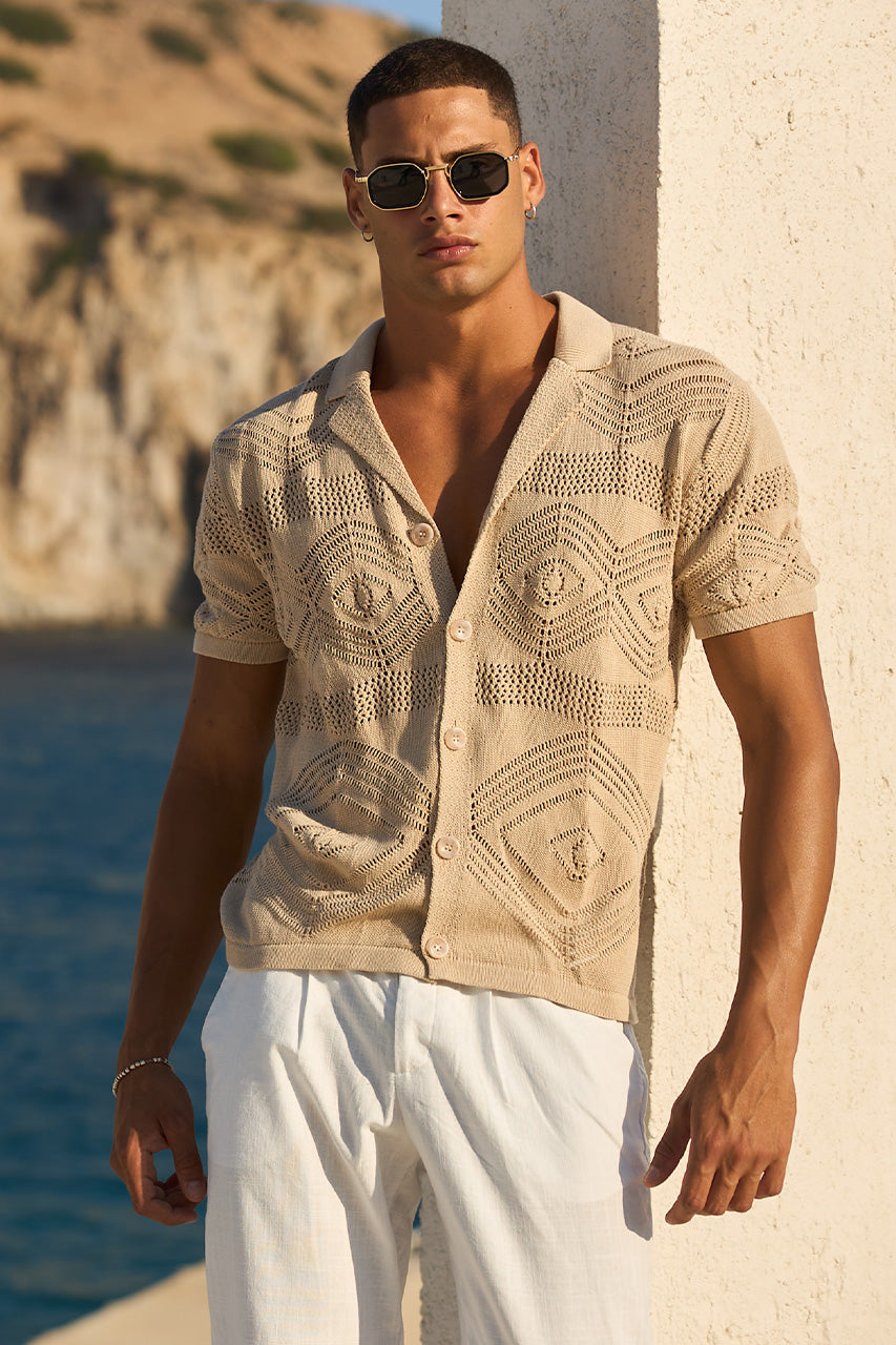 LIAM SHORT SLEEVE SHIRT - SAND