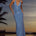 NARA DEEP V-NECK MAXI DRESS - STEEL