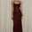 NATALIE SCOOP LACE MAXI DRESS - CHOCOLATE