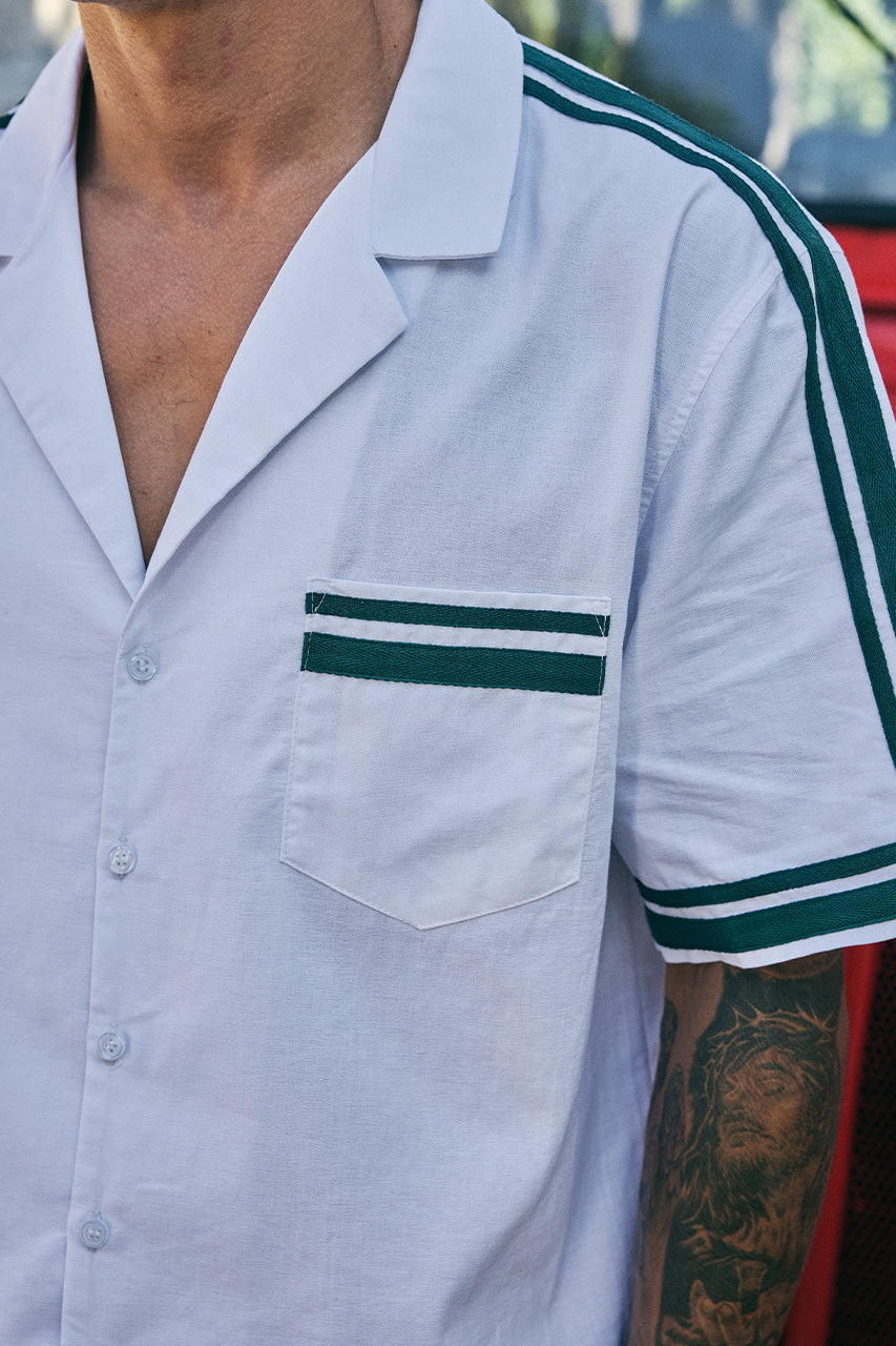 NEGRONI GRAPHIC SHORT - WHITE/KHAKI - NEGRONIGRAPHICSHORT-WHITE_KHAKIXZLATANBERMUDADENIMSHORTS-LIGHTBLUEWASH-1