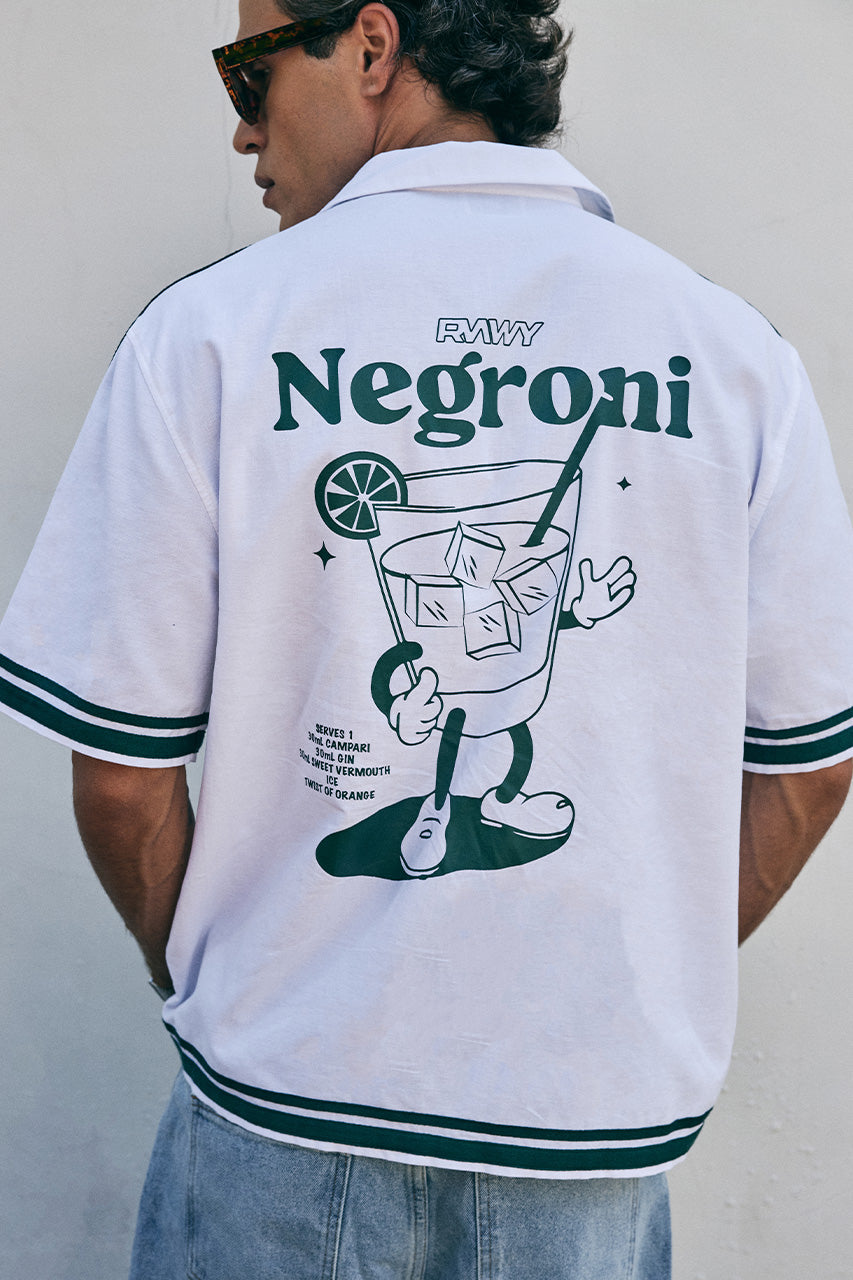 NEGRONI GRAPHIC SHORT - WHITE/KHAKI - NEGRONIGRAPHICSHORT-WHITE_KHAKIXZLATANBERMUDADENIMSHORTS-LIGHTBLUEWASH-2