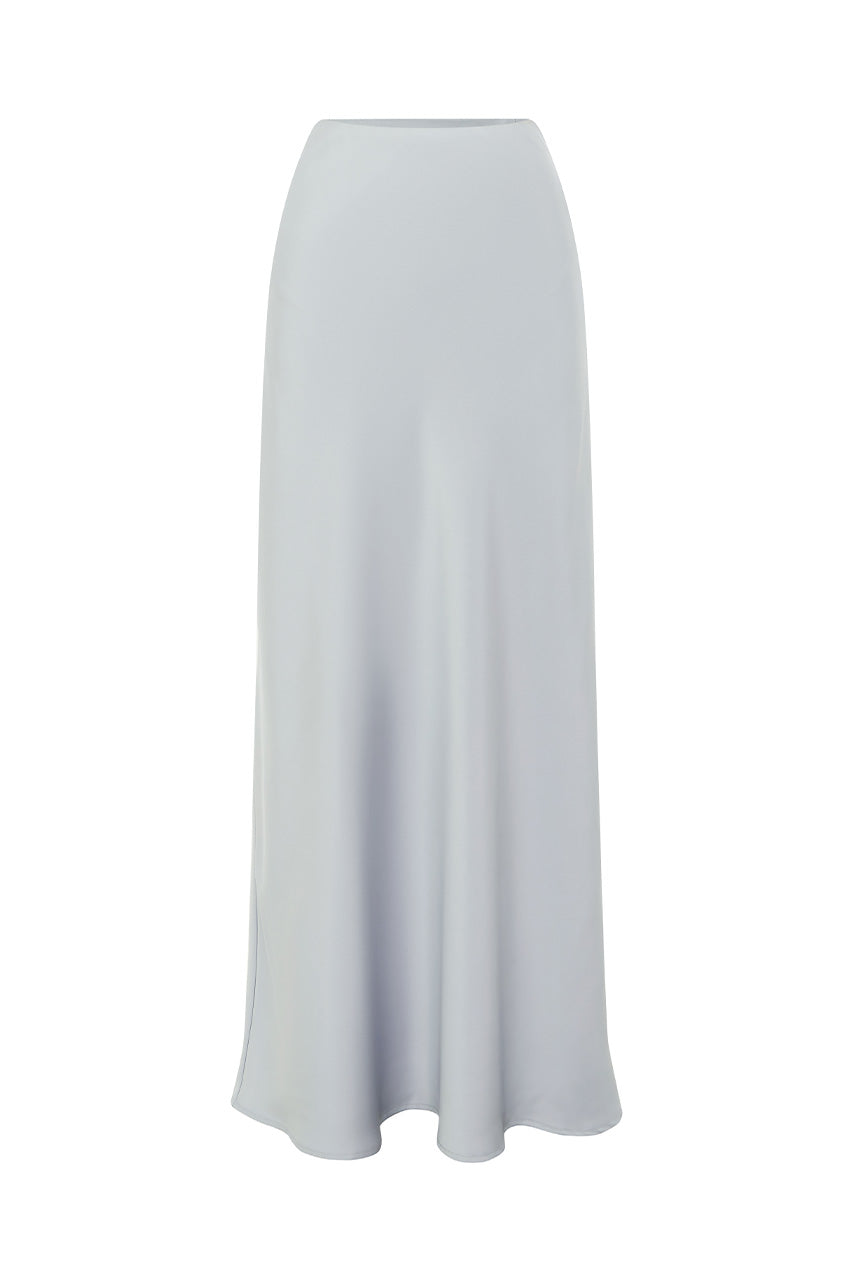 NESSA LOW WAIST MAXI SKIRT - SILVER - NESSALOWWAISTMAXISKIRT