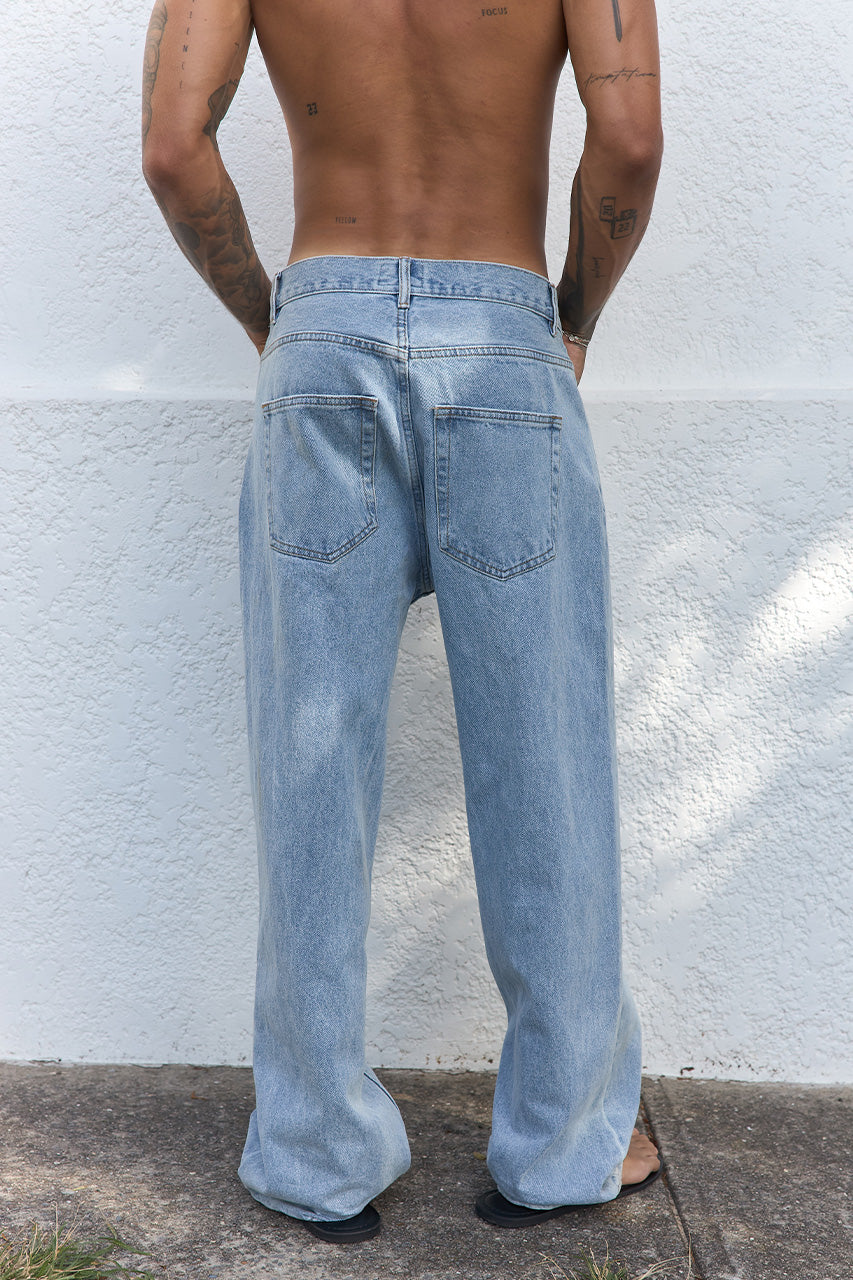 NICOLO WIDE LEG JEANS - BLUE MID WASH - NICOLOJEANS-BLUEMIDWASH-3