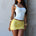 NOVA SEQUIN MINI SKIRT - BUTTER