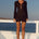 NYA LONG SLEEVE KNIT MINI DRESS - BLACK