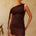NYRA ONE SHOULDER MINI DRESS - CHOCOLATE