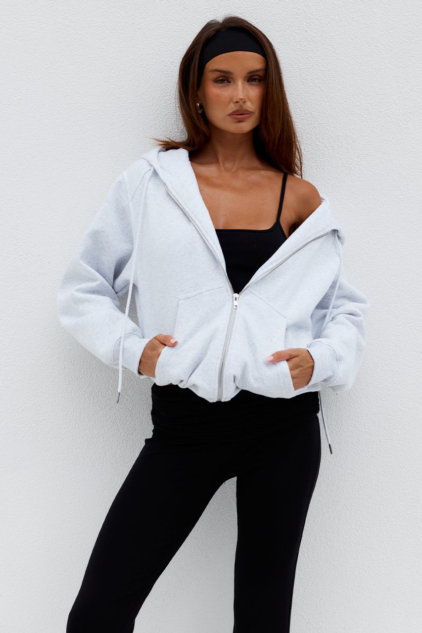OAKLYNN OVERSIZED ZIP UP JACKET - GREY MARLE XXL - OAKLYNNOVERSIZEDZIPUPJACKET-GREYMARLE-13