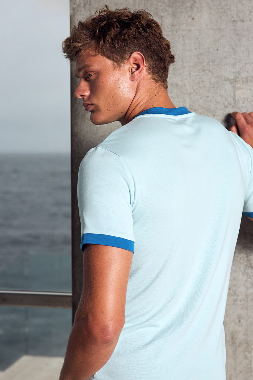 OLIVER SHORT SLEEVE T-SHIRT - LIGHT BLUE/ROYAL BLUE - OLIVERSHORTSLEEVET-SHIRT-LIGHTBLUE_ROYALBLUE-1