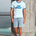 OLIVER SHORT SLEEVE T-SHIRT - LIGHT BLUE/ROYAL BLUE