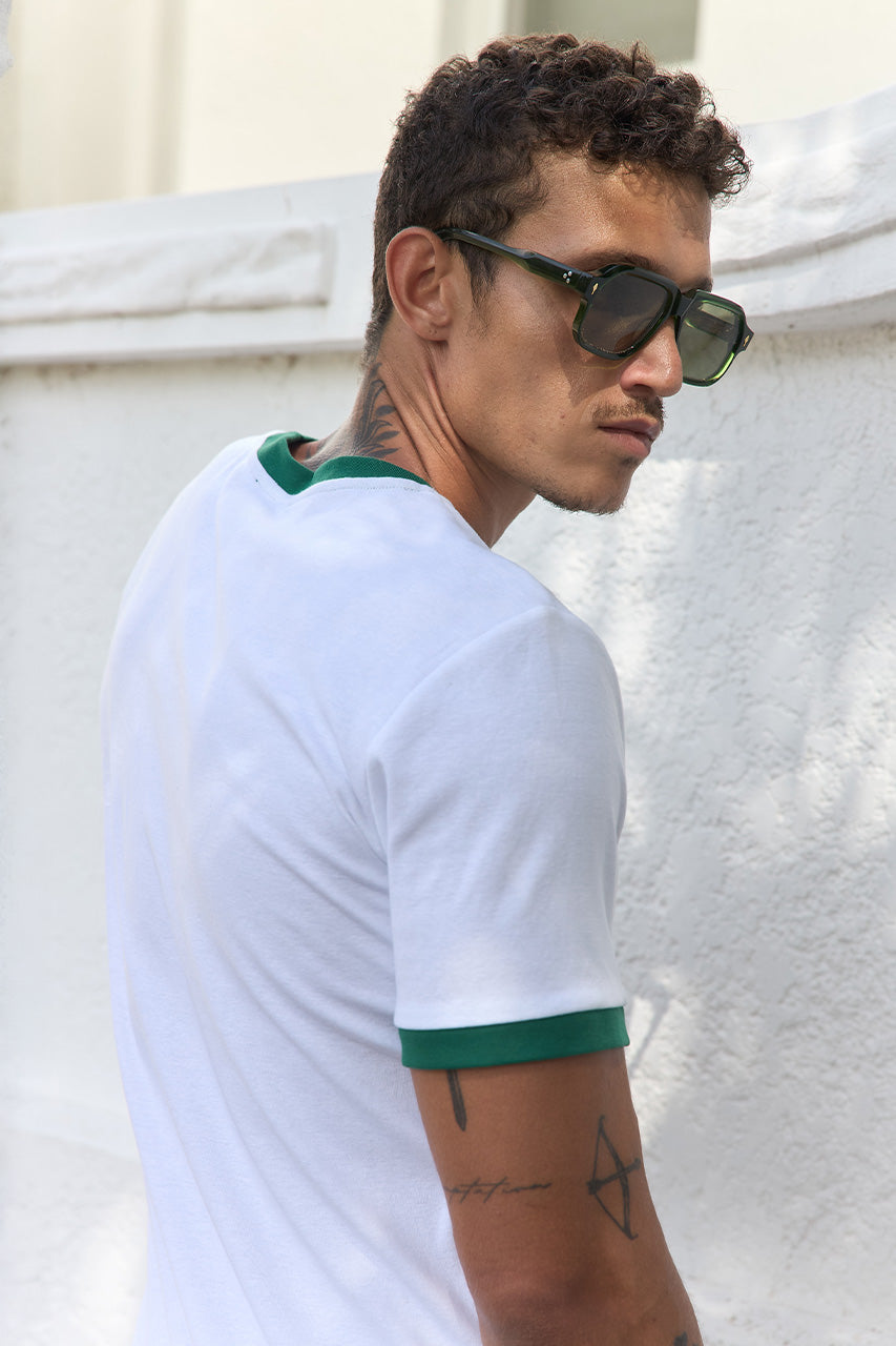 OLIVER SHORT SLEEVE T-SHIRT - WHITE/GREEN - OLIVERSHORTSLEEVET-SHIRT-WHITE_GREEN-3_65ce9c5e-2008-4866-828a-0f1b599df9de