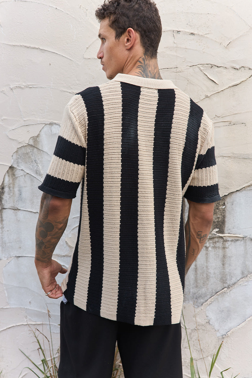 PRESLEY SHIRT - BLACK/SAND - PRESLEYSHIRT-BLACK_SAND-1