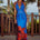 PRIMROSE MAXI DRESS - BLUE HIBISCUS