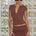 REEVE DEEP V-NECK STRUCTURED TOP - MOCHA