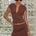 VIENO FITTED MINI SKORT - MOCHA