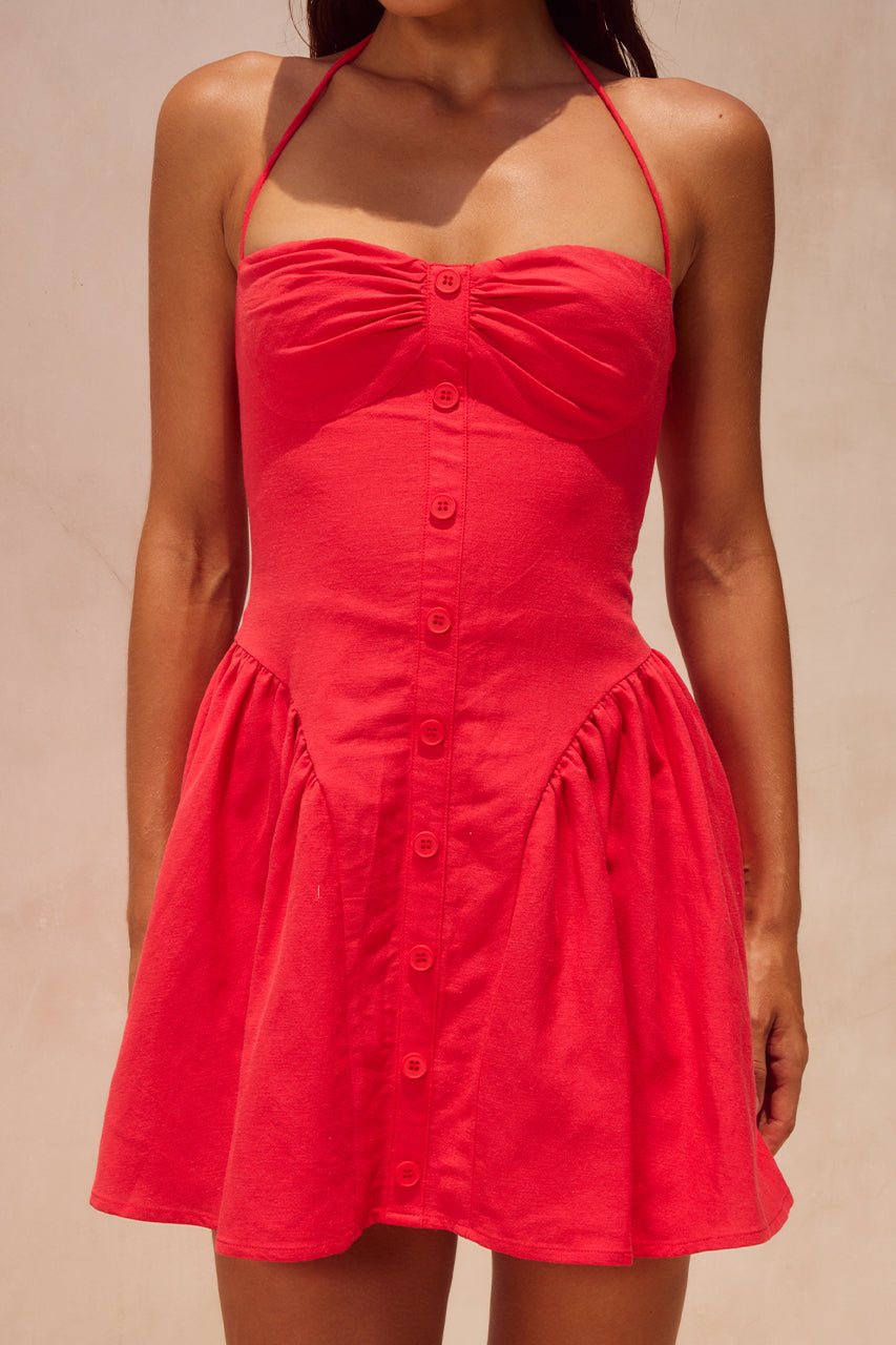 REINE MINI DRESS - RED - REINE-MINI-DRESS-RED-_4