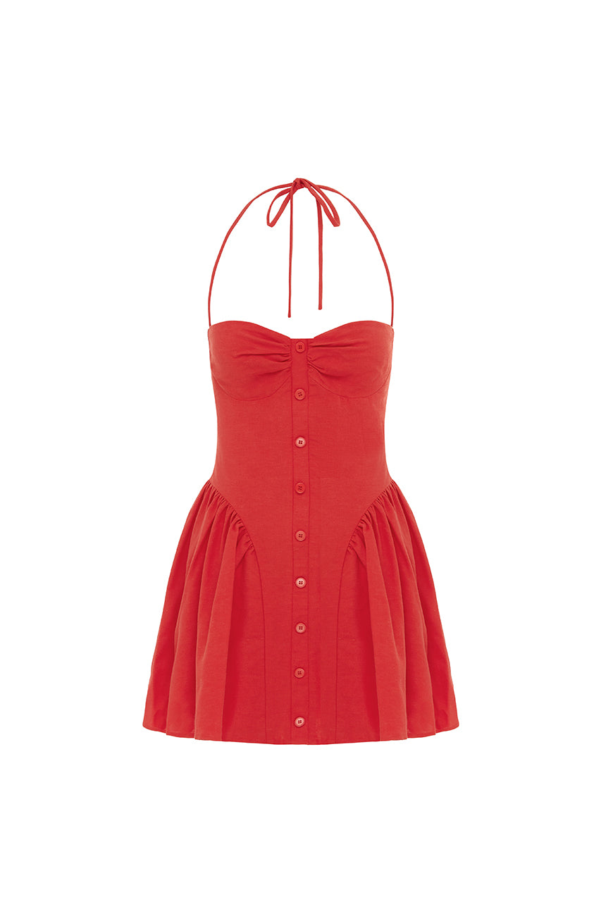 REINE MINI DRESS - RED - REINE-MINI-DRESS-RED-_6