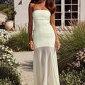 REMI STRAPLESS MAXI DRESS - LEMON