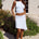 REMY ASYMMETRICAL MIDI SKIRT - WHITE
