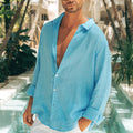 NIKO TAILORED LONG SLEEVE SHIRT - AQUA