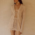 RILEY SLEEVED KNIT TOP - SAND